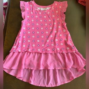 Abercrombie Kids Pink Chiffon Trim Top, Size‎ S (10)